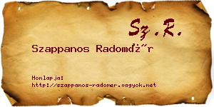 Szappanos Radomér névjegykártya